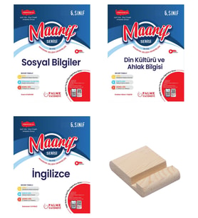 6. Sınıf Maarif Serisi Sosyal Din ve İngilizce Akademik Gelişim Denemeleri 3lü Set + Telefon Standı