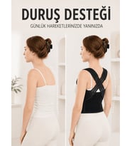 Postür Dik Duruş Korsesi Sırt Destekli Ayarlanabilir Lastikli Bel Korsesi