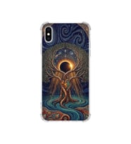 PrintiFy Apple iPhone Xsmax ile Uyumlu Simya Serisi Kozmik Denge Tasarımlı Uv Baskılı Köşe Korumalı Antişok Kılıf