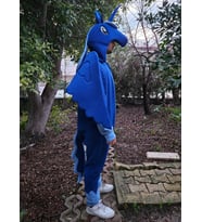 Unicorn Kostümü Yetişkin  Unicorn Pijama Tulum Kostüm Mavi