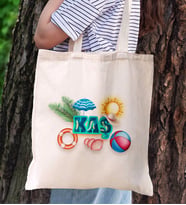 BK Gift Kaş Temalı Kanvas Bez Plaj Çantası Baskılı Omuz Çantası, Alışveriş Çantası, Arkadaşa Hediye