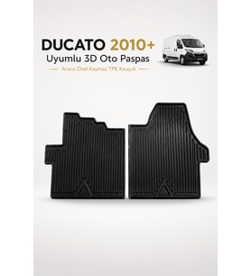 Ducato 2010+ 3d Oto Paspas Araca Özel Kaymaz Tpe Kauçuk Paspas