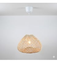 Panalı Dekoratif Doğal Rattan Sarkıt Avize (41 x 26)