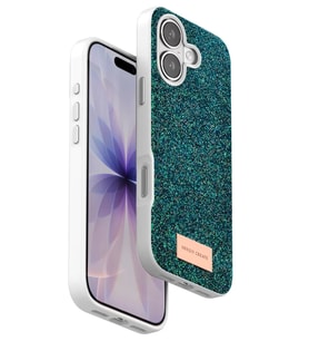 Iphone 17 Bright Simli Kapak - Koyu Yeşil