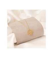 İÇİ BOŞ DENİZ KABUĞU KOLYE (Gold)