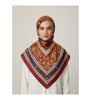 Soft Pamuklu Daire Desenli Şal