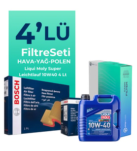 BOSCH Fiat Stilo 1.6 Filtre Bakım Seti Liqui Moly Motor Yağlı (2001-2008) 4 Lü