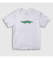Presmono Unisex Çocuk Beyaz Little Alligator Timsah T-Shirt 288491tt (Beyaz)