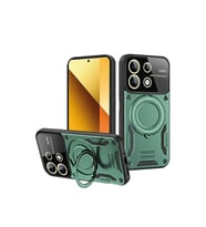 Xiaomi Redmi Note 13 4g Kılıf Joy Lens Standlı Kapak - Koyu Yeşil