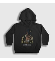 Presmono Unisex Çocuk Siyah Gold Astroworld Travis Scott Kapüşonlu Sweatshirt 42508tt