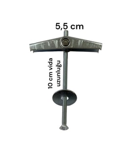 Mey İthalat® Alçıpan Askı Dübel Yaylı 12X95 5 Adet