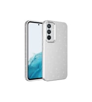 Samsung Galaxy S23 FE Uyumlu Kılıf Kamera Korumalı Simli Lüks Zore Koton Kapak (Gümüş)