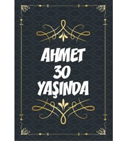 Klasik Temalı 30 Yaş Doğum Günü Afişi 50x70 cm
