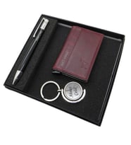 Signator D342 İsme Özel Set - Deri Kartlık + Anahtarlık  + Kalem Seti  İsme Özel Hediyelik Set (Karışık)