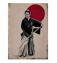 Japon Katana Ustası Art Mdf Tablo 18cm X 27cm