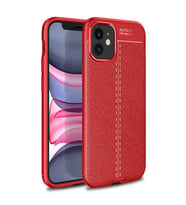 Apple iPhone 12 Mini Kılıf Esnek Pu-Deri Leather-Pu Serisi Protected Case (Kırmızı)