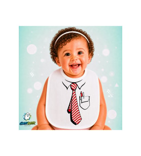 Kravatlı Keten Bebek Mama Önlüğü – Yumuşak, Emici, Yıkanabilir, Özel Tasarım P116