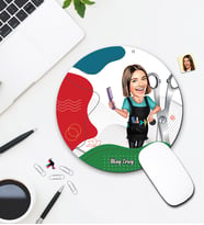 Kişiye Özel Karikatür Kuaför Tasarımlı Mouse Pad 058