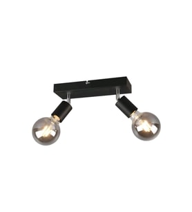 Rsylight Retro Metal Modern Spor 2 li Mafsallı Siyah Spot Avize