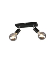 Rsylight Retro Metal Modern Spor 2 li Mafsallı Siyah Spot Avize
