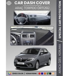 RENAULT SYMBOL 3 ÜST SAKLAMA GÖZLÜ (2013-2021) Torpido Örtüsü Ön Göğüs Halı Torpido Koruma Tam Uyum