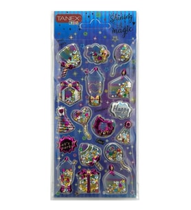 TANEX KIDS TNX-26062 DEKORATİF ETİKETLER - SHINING MAGIC PUFFY STICKER