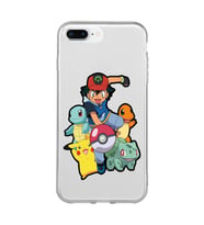 Iphone 7 Plus ve 8 Plus Uyumlu Pokemon Tasarımlı Şeffaf Telefon Kılıfı