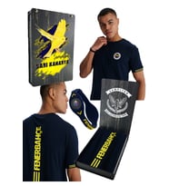 FENERBAHÇE ERKEK TRİBÜN SIRT DETAYLI T-SHİRT UV+BİLEKLİK HEDİYELİK KUTU (Lacivert)