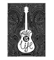 Desenler Ve Gitar Mdf poster
