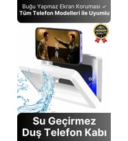 Çok Amaçlı Portatif Duvara Monte Sızdırmaz Buğu Yapmaz Su Geçirmez Hareketli Duş Telefon Kabı Tutucu