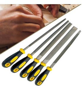 Meşem-1290 32 Cm Büyük Boy 5 Li Eğe Seti Marka Yüksek Kalite Üçken Kare Oval Set 1410