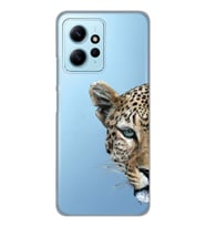 Redmi Note 12 4G Uyumlu Kaplan Desenli Şeffaf Telefon Kılıfı