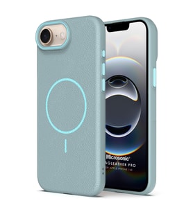 Microsonic Apple iPhone 16e Kılıf MagLeather Pro Mavi (Mavi)