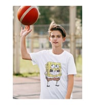 Utangaç Süngerbob Baskılı Unisex Çizgi Film Çocuk Tişört (1-12 Yaş)