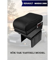 renault modus 2008 kol dayama geniş model Lüks Yastıklı Siyah Deri