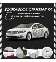 Volksvogen Passat cc Oto Araç Kapı Koruma Fitili 5metre Parlak Beyaz Renk