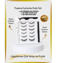 Eyeliner Yapıştırıcısı kirpik seti 6  Farklı Çift Doğal  Kirpik Ve 2 Adet Suya Dayanıklı  Eyeliner ( SİYAH)(ŞEFFAF)
