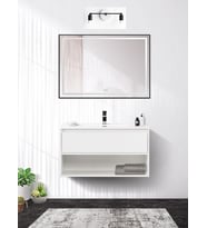 RİOLİGHT RETRO MODERN 1 VİNTAGE SİYAH 2XE27 DUYLU AYNA ÜSTÜ DUVAR APLİK (Siyah - Beyaz)