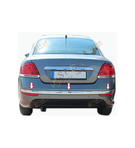 Fiat Linea SD 2012 > Arka Tampon Çıtası 3 Parça P. Çelik (Krom)