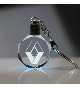 Led Anahtarlık Renault Logolu 2d Patlatma Kristal Led Işıklı Anahtarlık, Araba Anahtarlığı