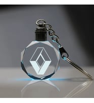 Led Anahtarlık Renault Logolu 2d Patlatma Kristal Led Işıklı Anahtarlık, Araba Anahtarlığı