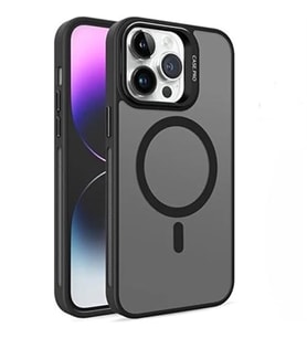 Coverzone iPhone 14 Pro Max ile uyumlu Kamera Lens Aparatl? Stand Olabilen Magsafe ile uyumlu Kamera Korumal? ?effaf Full Color Magnetic Wireless Telefon K?l?f? (Siyah, iPhone 14 Pro Max)