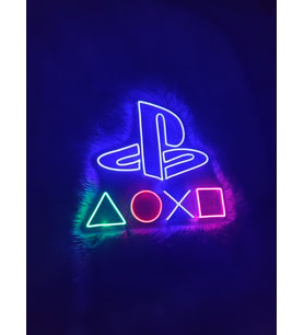 Playstation oyun konsolu neon tabela