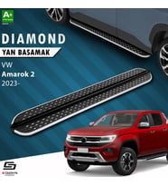 S-Dizayn VW Amarok 2 Diamond Krom Yan Basamak 203 Cm 2023 Üzeri A+ Kalite