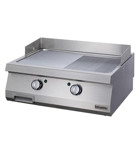 Öztiryakiler Elektrikli Grill Plate, Yarı Oluklu, 80x90x30 Cm, Oge 8090 1/2 N