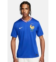 Nike FFF Dri-Fit 2024-2025 Home Stadium Mach Jersey Fransa İç Saha Futbol Forması Mavi