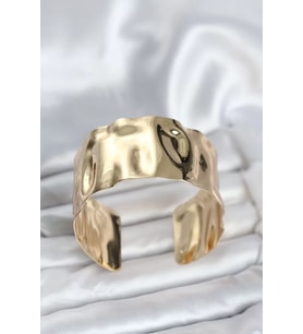 Pirinç Gold Renk Levha Model Kadın Bileklik - TJ-BB8061