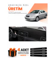 TOYOTA COROLLA E130 (2000-2006) Uyumlu Torpido Koruma Örtüsü Oto Kılıfı - Siyah