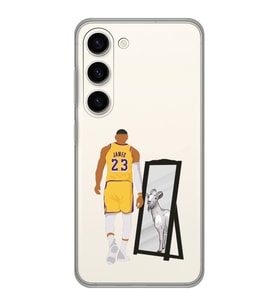 Samsung Galaxy S23 Uyumlu Lebron James Goat Tasarımlı Şeffaf Telefon Kılıfı