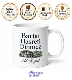 Bartın Memleket Hasreti Yazılı Kupa Bardak - Bartınlılara Özel Hediye